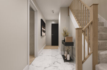 Radcliffe Court duplex hallway