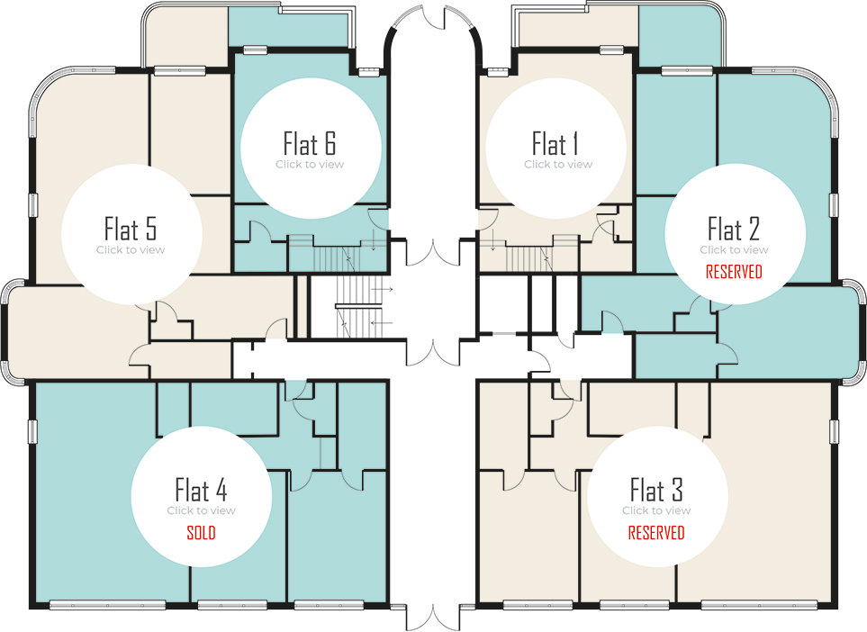 Radcliffe Court - ground floor plan