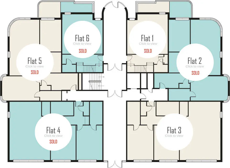 Radcliffe Court - ground floor plan